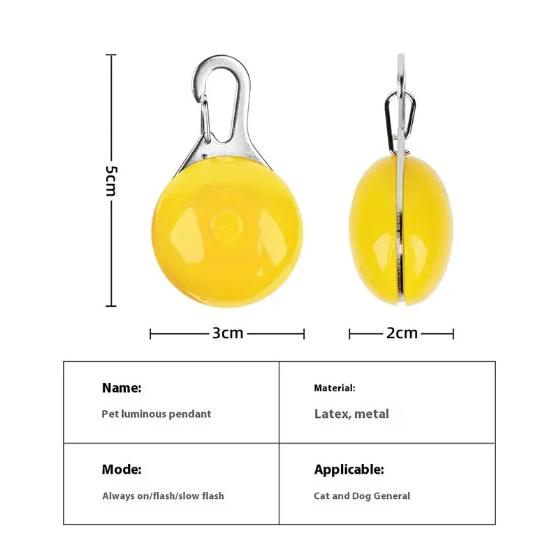 LED Luminous Dog Collar Pendant