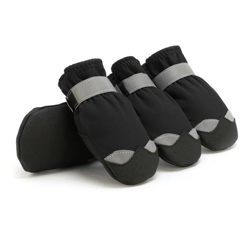 Waterproof Reflective Dog Boots with PVC Soles โ Durable Outdoor Shoes for Small, Medium, & Large Dogs
