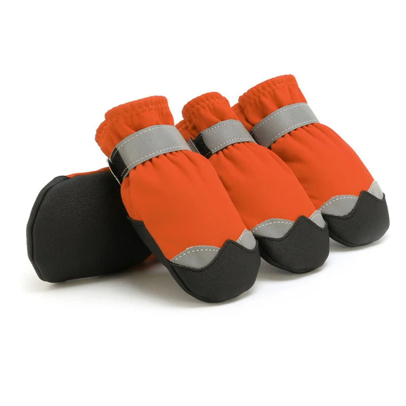 Waterproof Reflective Dog Boots with PVC Soles – Durable Outdoor Shoes for Small, Medium, & Large Dogs