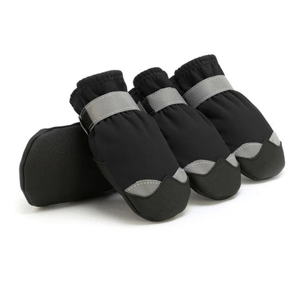 Waterproof Reflective Dog Boots with PVC Soles – Durable Outdoor Shoes for Small, Medium, & Large Dogs