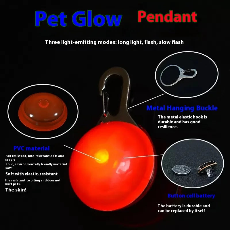 LED Luminous Dog Collar Pendant