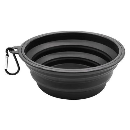 Folding Portable Silicone Dog Feeder & Water Bowl 